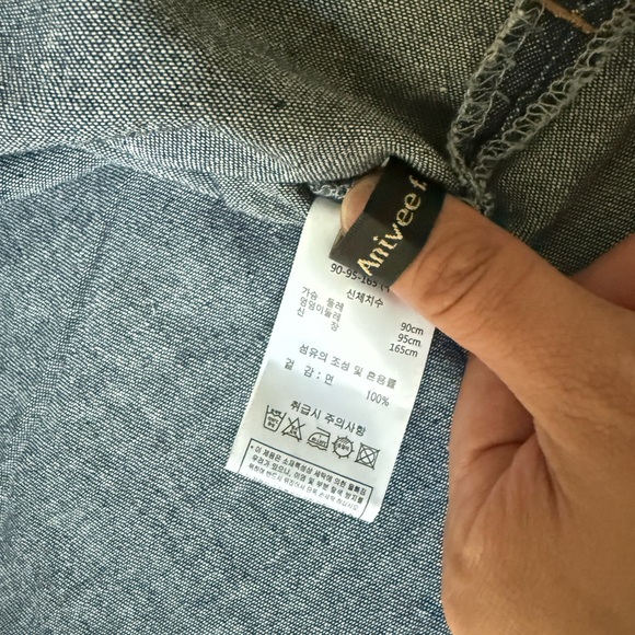 Korean Denim Short Sleeve Shirt - Picture 7 of 7